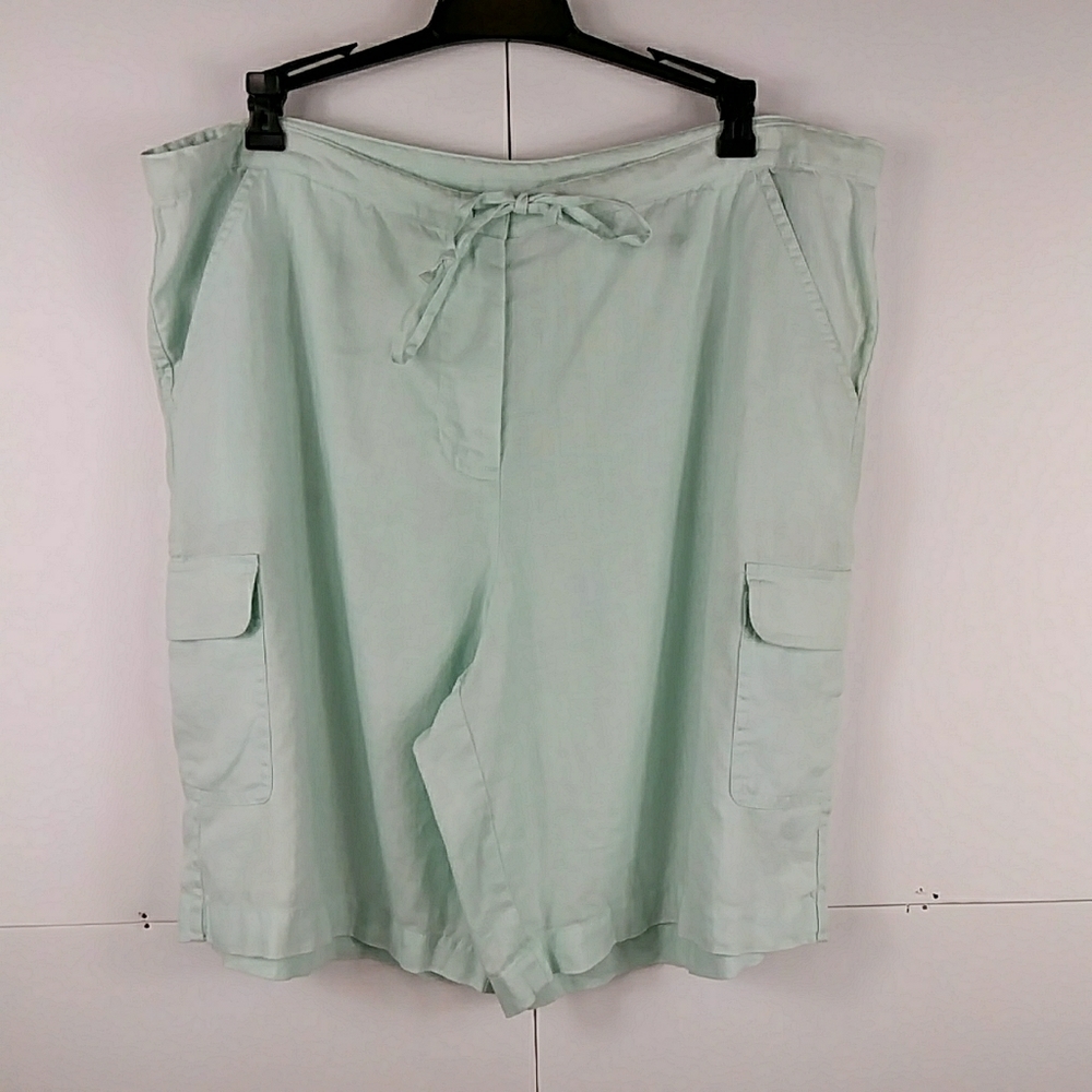 ⭐3/$30 Saks Fith Ave Threads Blue Mint Linen L
